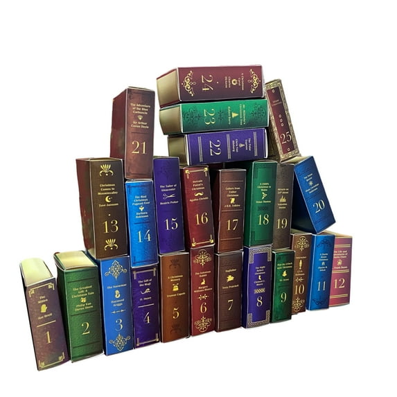 Christmas Book Countdown Set with 25 Days of Wrapping Paper Advent Calendar for Festive Holiday Tradition