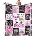 thumbnail image 1 of Christmas Book Lovers Gifts for Women, Bookish Gifts for Book Lover Women, Book Club Gifts for Readers Throw Blankets 60" x 50", Xmas Book Lover Gifts for Reading Lovers/Librarian/Bookworm/Book Nerd, 1 of 6