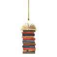 thumbnail image 1 of Christmas Book Ornament, Book Lover Christmas Decoration, Acrylic Hanging Christmas Tree Pendant for Holiday Home and Office Decor, Durable Reusable Art-Inspired Design, 1 of 4