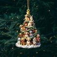 thumbnail image 1 of Christmas Book Tree Ornament 3 Inch Acrylic 2D Book Tree Ornament Stacked Hanging Little Book Christmas Ornament for Indoor and Outdoor Christmas Tree Decor C, 1 of 4