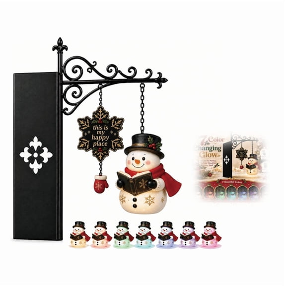 Christmas Bookshelf Light Decor, LED Library Lamp with 7 Colors Lighting Effects, USB Rechargeable Shelf Light for Book Nook and Home Decoration