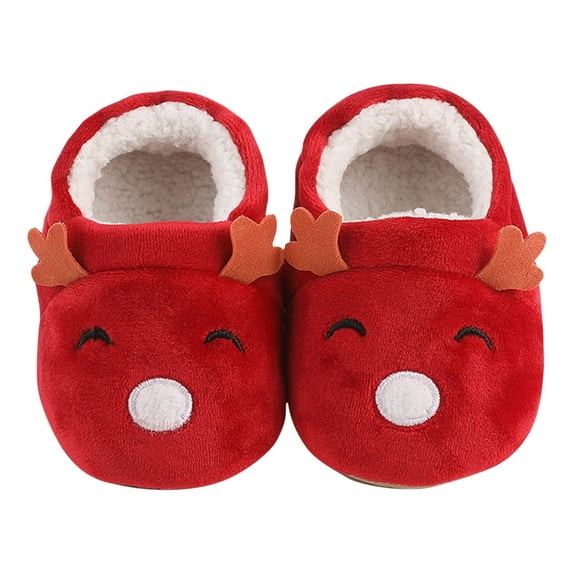 Christmas Booties Soft Baby Santa Winter Warm Slippers Snow Boots Crib Shoes