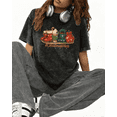 thumbnail image 1 of Christmas Boots Hat Tee T-Shirt Print Top Washed Comfortable Short Sleeve Round Neck Black S-2XL Plus Size, 1 of 5