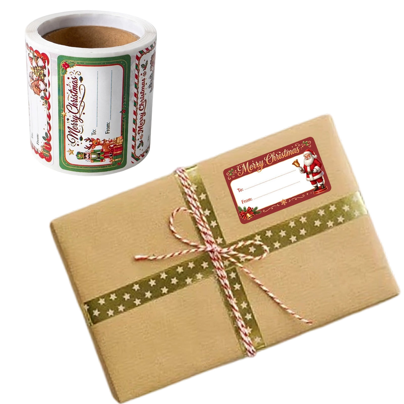 Candy Making Border Christmas Border Sticker Roll, 200 Counts Self Adhesive Christmas ...