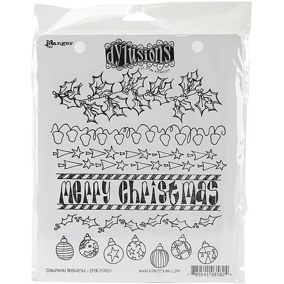 Christmas Borders - Dyan Reaveley's Dylusions Cling Stamp Collections 8.5"X7"
