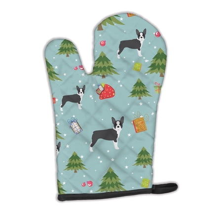 Christmas Boston Terrier Oven Mitt