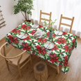thumbnail image 1 of Christmas Botanical Tablecloth Rectangle, New Year Table Cloth Xmas Washable Table Cover for Holiday/Picnic/Dining/Party Decoration, 60 X 84 Inch, 1 of 1