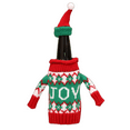 thumbnail image 1 of Christmas Bottle Knitted Sweater Covers Set Festive Holiday Insulated Protector for Party, 1 of 7