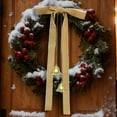 thumbnail image 1 of Christmas Bow Bells Pendant - Velvet Bow Ornament for Tree, Wreath, and Dress (Holiday Gift, Jingle, Reusable), 1 of 6