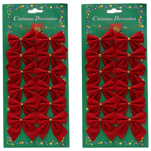 Christmas Bow Christmas Tree Bows Wreath Bows,Mini Bowknot Craft Gift