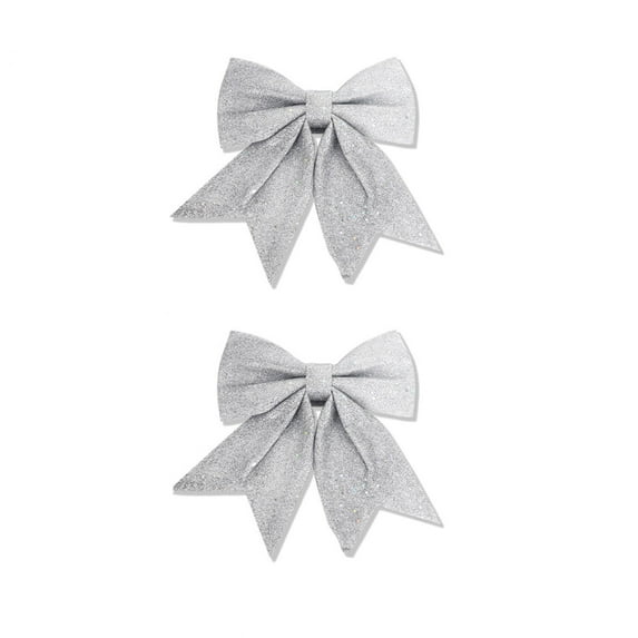 Christmas Bow Decoration, Pearl Bow Hanging Ornament Christmas Tree Decoration Glitter Bowknot Party Decor Indoor Outdoor Holiday Ornament For Home Office Wedding Celebration
