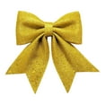 thumbnail image 1 of Christmas Bow Decorations,Christmas Tree Bows,Red Wreath Bows Christmas Tree Decor,Wreaths Ornaments Sequin Ties Xmas Decoration Bows for Home Holiday Party Gift Wrapping(Gold1), 1 of 9