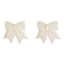 Christmas Bow Decorations Sequin Wreath Bows Christmas Tree Topper Glitter Bow Ties Xmas Decorative Bows for Home Indoor Outdoor Party Supplies and Holiday Decorations, 17*20CM