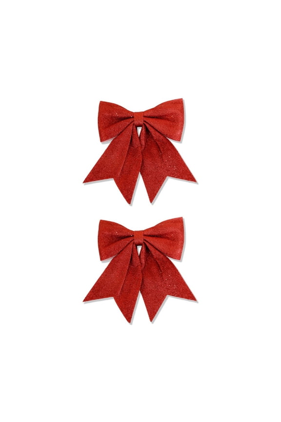 Christmas Bow Decorations, Sequin Wreaths Bows Christmas Tree Topper Glitter Bow Ties, Xmas Decorative Bows Ornaments for Home Christmas Party Supplies