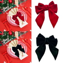 Christmas Bow Napkin Ring, Holiday Table Decor, Polyester Napkin Holder, Adjustable Buckle, Festive Dining Accessory