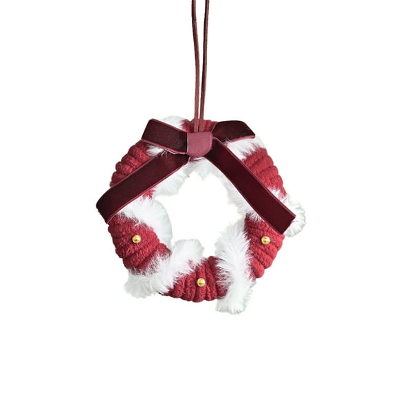 Christmas Bow Ornament – Festive Tree Hanger, Car Mirror Decor, Front Door Wreath Pendant – Lightweight Holiday Decoration for Xmas Tree, Windows, and Home