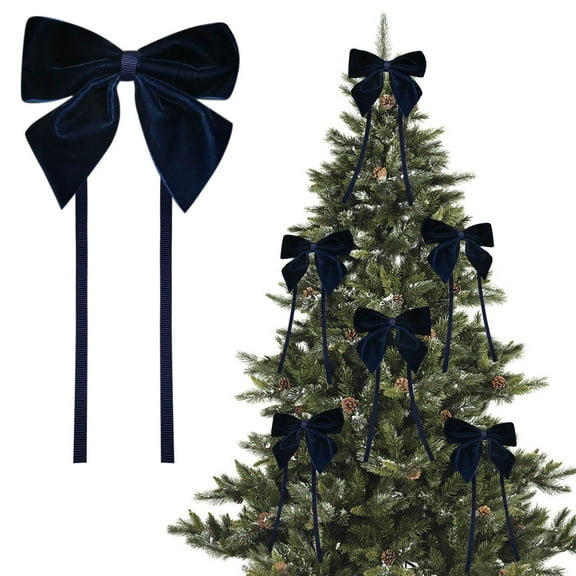 Christmas Bow Ornament Solid Color Christmas Velvet Ribbon Ribbon Bows Flocking Belt Gift Bows for Home Party Wedding Indoor Decoration Gift Wrapping,Christams Whreath Bow DIY Craft Bow