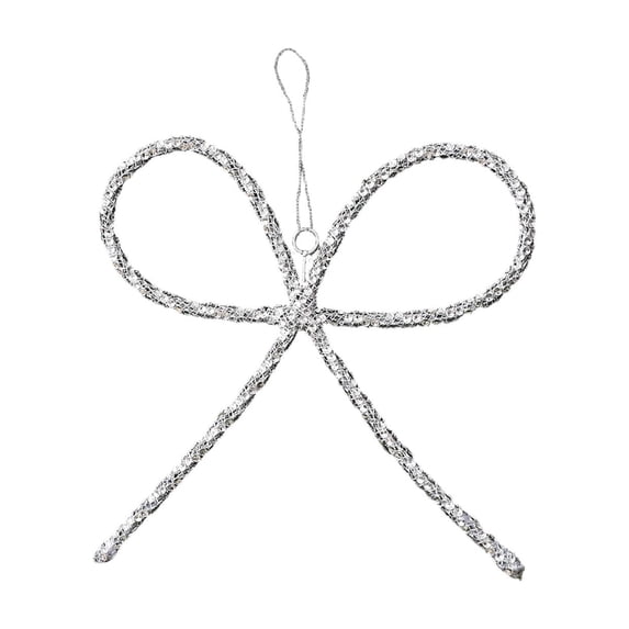 Christmas Bow Ornaments Christmas Metal Bow Ornaments for Christmas Tree Xmas Tree Hanging Decor