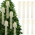 thumbnail image 1 of Christmas Bow Ornaments – Set of 6 Long Tail Red Velvet Ribbon Bows with Hanging Loop, Holiday Tree, Wreath, Mantle, and Gift Decoration for Indoor & Outdoor Xmas Party Décor, 1 of 9