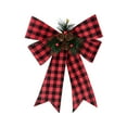 thumbnail image 1 of Christmas Bow PVC Three-Dimensional Pinecone Bow, Red Velvet Christmas Tree Decoration Pendant, 7.87 x 13.78 Inches, Holiday Party Décor, 1 of 5