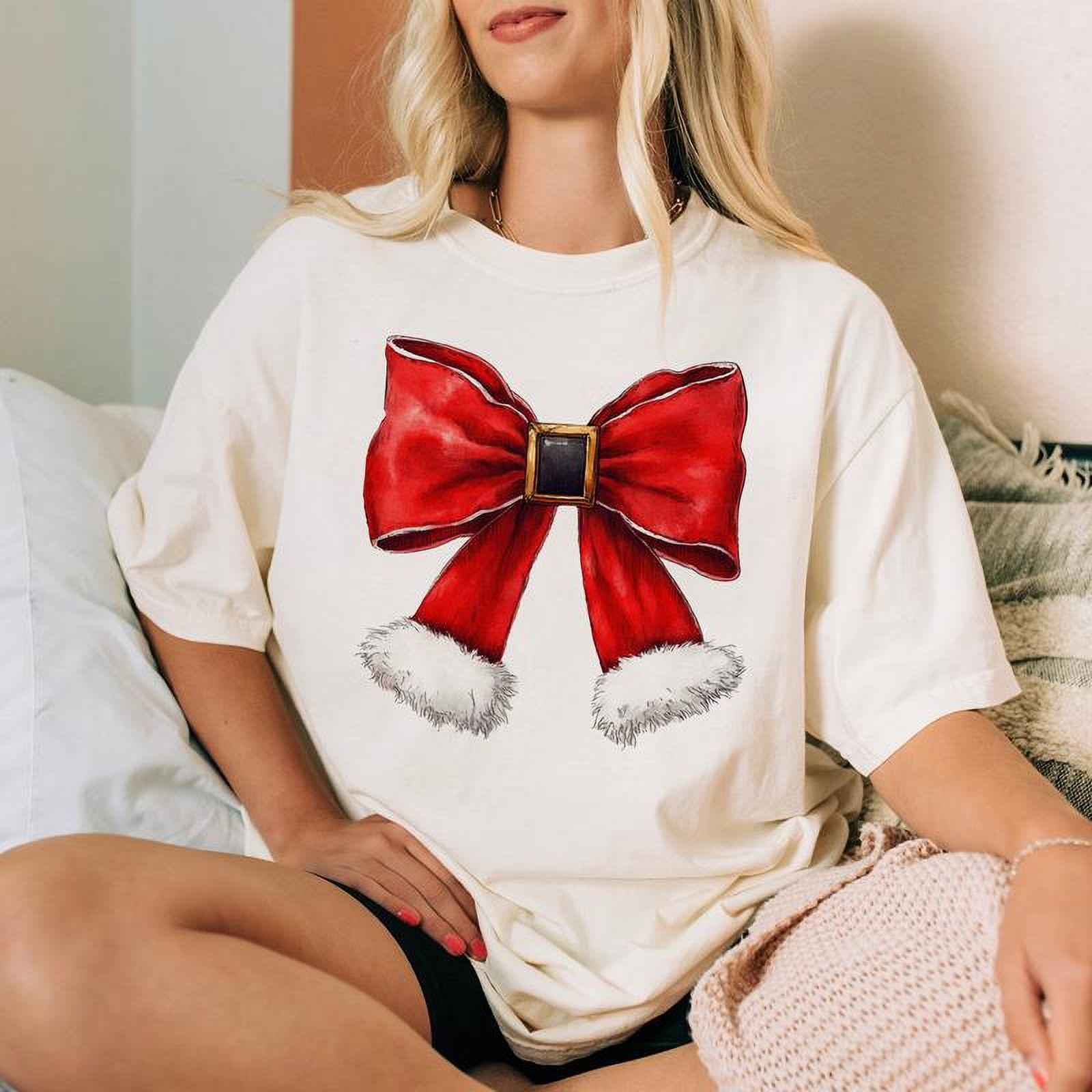 Christmas Bow . Retro Christmas . Coquette Bow T. Christmas Gifts For