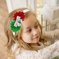 thumbnail image 1 of Christmas Bow Stretch Elastic Headband for Children and Babies Festive Holiday Hair Accessory, 1 of 3