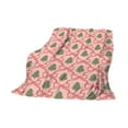 thumbnail image 1 of Christmas Bow Throw Blanket Preppy Blanket, 27.56"x39.37" Flannel Soft&Lightweight Aesthetic Plush Room Decor, for Sofa Couch Bed Christmas Halloween Decoration, 1 of 6