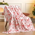 thumbnail image 1 of Christmas Bow Throw Blanket Red Preppy Blanket Coquette Flannel Soft Cute Christmas Bow Stuff Lightweight Aesthetic Plush Xmas Room Decor Gifts for Sofa Couch Travel Bed, 40 x 50, 1 of 5