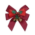 thumbnail image 1 of Christmas Bowknot Ornament – Mini Decorative Holiday Bow for Tree, Wreath, Garland, Gift Wrapping – Hanging Decoration, 1 of 5