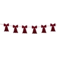 thumbnail image 1 of Christmas Bows 118.11 Inches Long Velvet Bow Garland, Double-Layer Ribbon Christmas Tree Ornaments, Mantel & Stair Railing, Wall & Door Frame Decorations, Festive Home Decor, 1 of 6