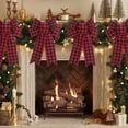 thumbnail image 1 of Christmas Bows 12 Pack - Plaid Holiday Decorations for Tree, Gifts & Home, Reusable Party Favors, Wedding Decorations, Fireplace Mantel Decorations, 1 of 4