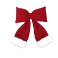 thumbnail image 1 of Christmas Bows Decorations Red Velvet Wreaths Bows with Plush Trim Small Christmas Tree Topper Bows for Wedding Party Farmhouse Decoration Ornaments, 1 of 9