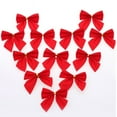 thumbnail image 1 of Christmas Bows, Decorative Bows, 12 Pack Christmas Tree Ornaments and Festival Decorations, Flocked Cloth Material, Perfect for Home, Wedding, Birthday Party, Garden, Market, Coffee Shop, Bar Decor, 1 of 6