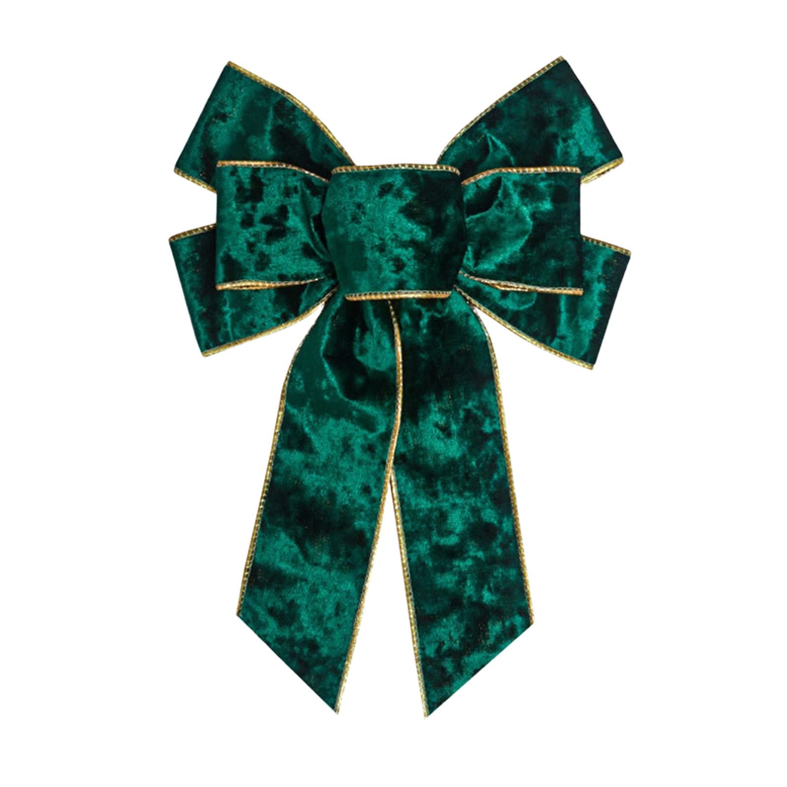 Christmas Bows Handmade Colored Flocking Bow for Diy Christmas ...