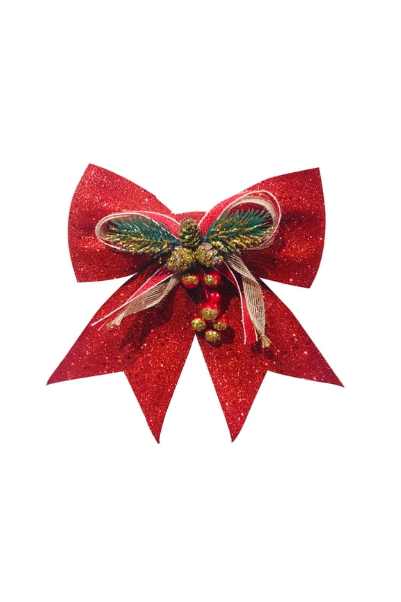Christmas Bows Christmas Holiday Decoration Large Three-Dimensional Bow Tie Christmas Bow Hotel Shopping Mall Decoration Pendant Hanging Decoration Wall Hanging
