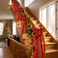 thumbnail image 1 of Christmas Bows,Large Glitter Multi-Ribbon Woven Satin Red Bows for Christmas Tree Wreath Door Wall Fireplace,Vintage Hanging Indoor & Outdoor Holiday Christmas Decor(19.69x13.80in), 1 of 5