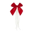 thumbnail image 1 of Christmas Bows, Oversized Soft Cloth Bow Ornament for Christmas Tree, Wreath, Gift Box, Wedding, Holiday Party Decoration, Eye-Catching Festive Decor, 10.23 X 5.91 Inches, 1 of 6