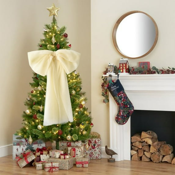 Christmas Bows Qwtwty Christmas Decorations Snow Bow Christmas Tree Decorations Hanging Window Beauty Scene Layout