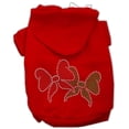 thumbnail image 1 of Christmas Pet Dog  Cat Hoodie Rhinestone, "Christmas Bows", 1 of 11