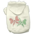thumbnail image 1 of Christmas Bows Rhinestone Hoodie Cream XXXL(20), 1 of 10