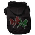 thumbnail image 1 of Christmas Pet Dog  Cat Hoodie Rhinestone, "Christmas Bows", 1 of 10