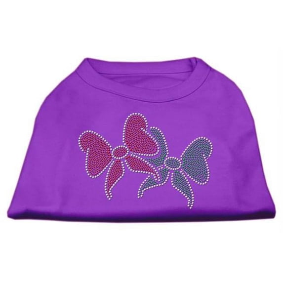 Christmas Bows Rhinestone Shirt Purple XXXL- 20
