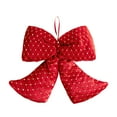 thumbnail image 1 of Christmas Bows for Tree & Wreaths - Rustic Gift Ribbon Bows with Twist Ties for Xmas Garland, Gift Wrapping, Wedding and DIY Craft Holiday Decor (Red), 1 of 9
