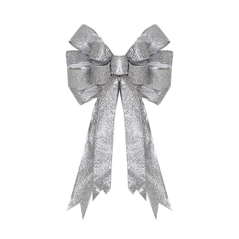 Christmas Bows for Wreath, Bows Christmas Snowflake Bows for Front Door