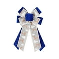 thumbnail image 1 of Christmas Bows for Wreath, Winter Holiday Decorative Velvet Bows for Xmas Tree Front Door New Year Holiday Party Supplies (Blue), 1 of 6