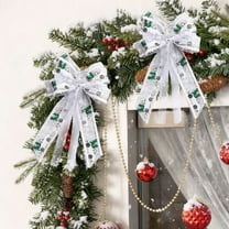 ‌Christmas Box - Snowman Ribbon Bow,23cm/9in,Christmas Tree Decorations,Holiday Home Decor,Festive Ornaments,Winter Wonderland Theme,Perfect for Xmas Tree,Fireplace,Mantel,Gift Wrapping‌