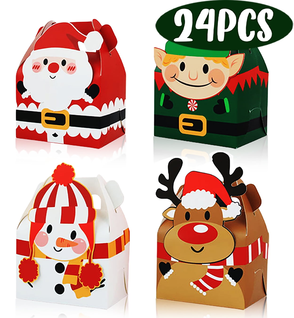 Walmart Christmas Kraft Paper Gift Boxes, Small Cookies Packaging ...