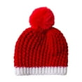 thumbnail image 1 of Christmas Boys & Girls Knitted Hat Winter Beanie Cap Color: Red Size: 0-36 Months, 1 of 4