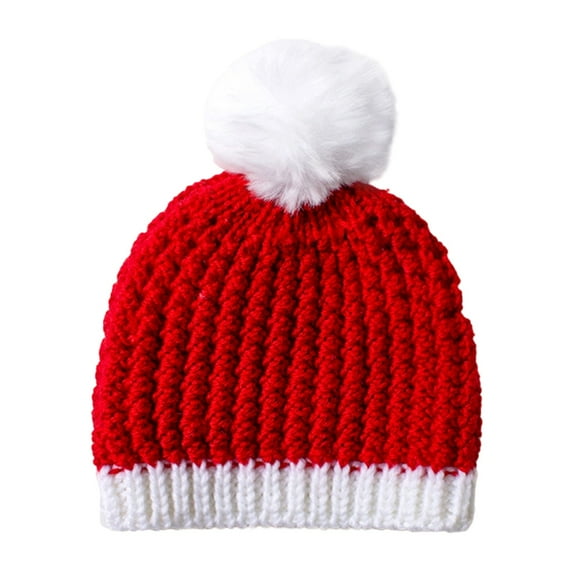 Christmas Boys & Girls Knitted Hat Winter Beanie Cap Color: White Size: 0-36 Months