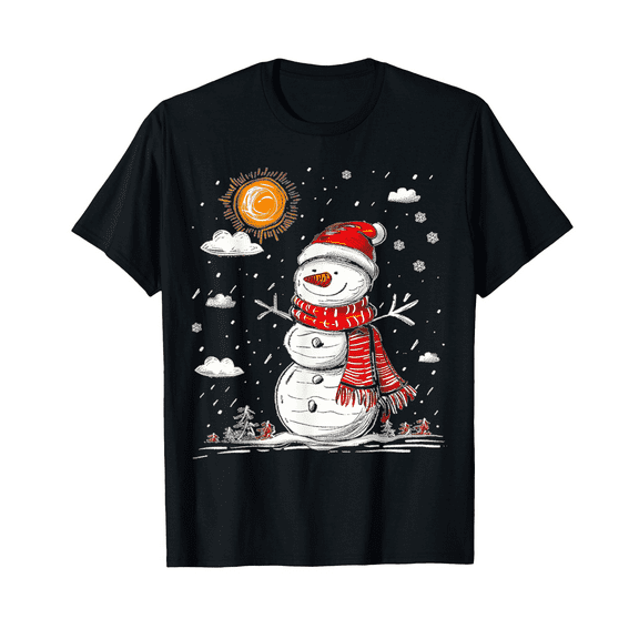Christmas Boys T-Shirt – Festive Snowman Print Tee, Christmas Gift for Little Boys